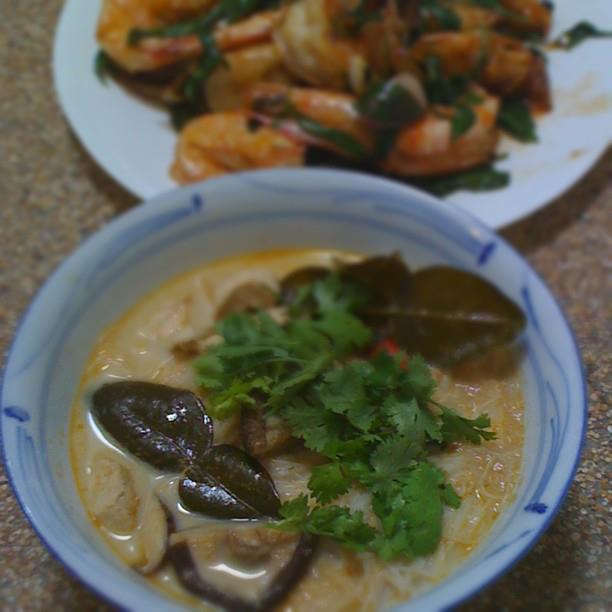 Home cooked Thai style lunch